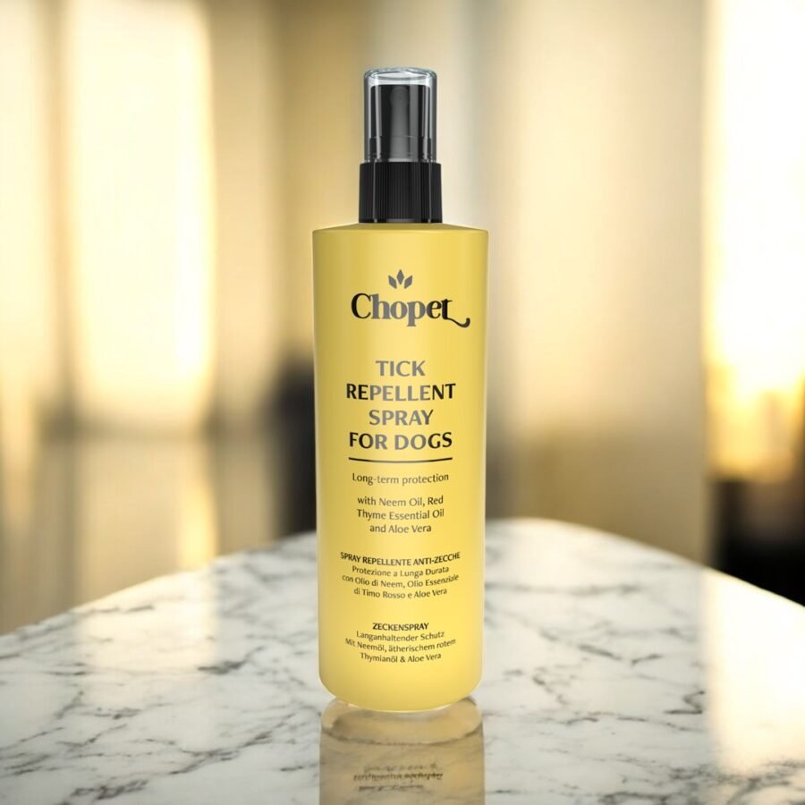 Spray répulsif anti-tiques pour les chiens