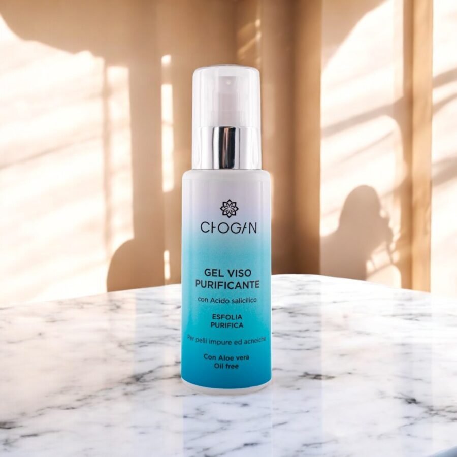 GEL POUR LE VISAGE PURIFIANT AVEC ACIDE SALICYLIQUE POUR LES PEAUX IMPURES ET AVEC ACNÉ