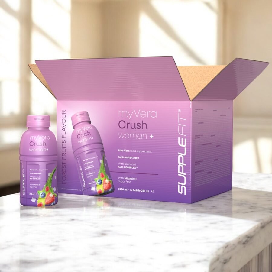 MYVERA CRUSH Woman + | Complément alimentaire en bouteille unidose de 285 ml