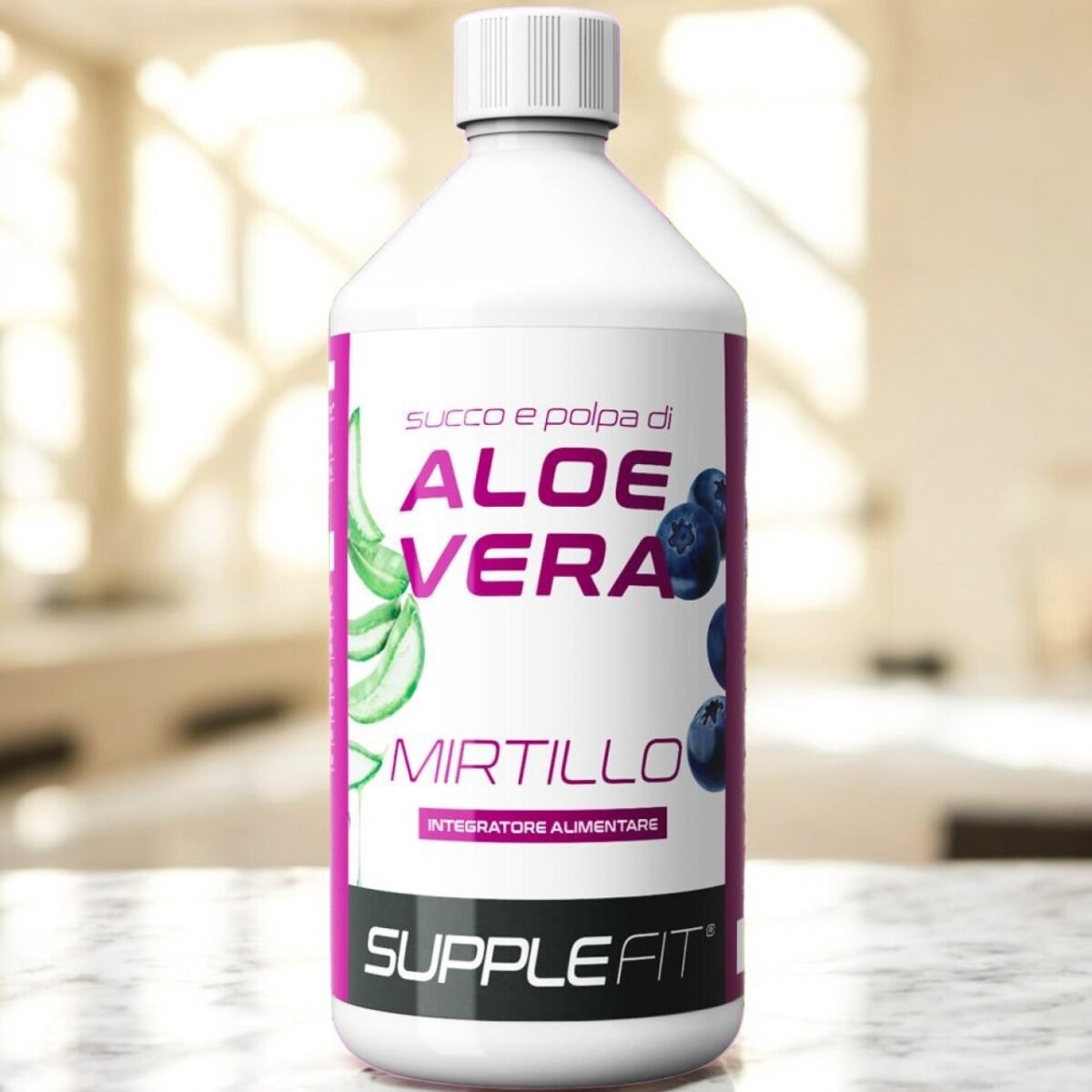 JUS ET PULPE D’ALOE VERA AVEC DU JUS DE MYRTILLE