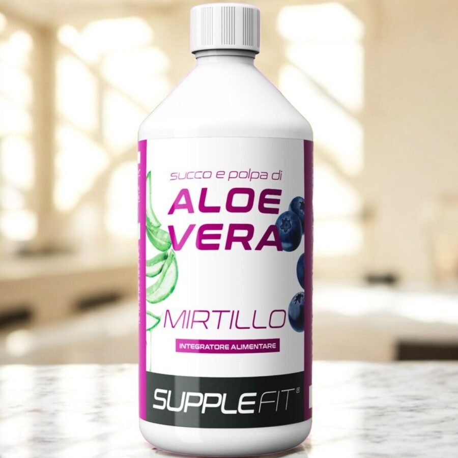 JUS ET PULPE D’ALOE VERA AVEC DU JUS DE MYRTILLE